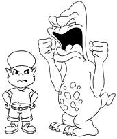 coloriage abidou et le martien